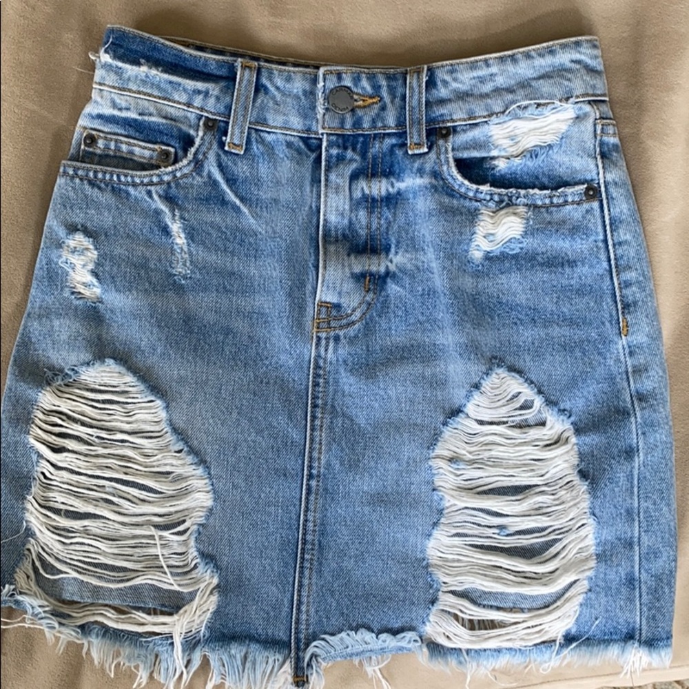 Denim mini skirt